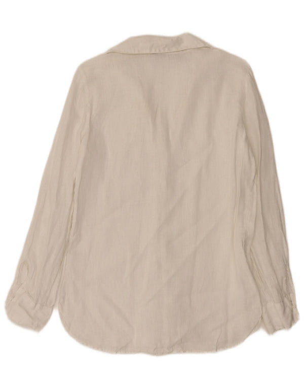 Женская рубашка Zara UK 10, маленькая, белая