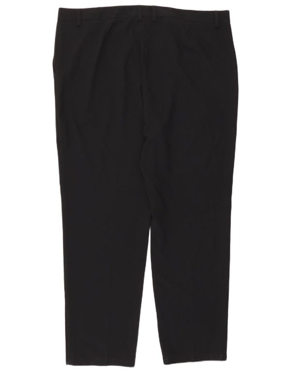 Женские прямые костюмные брюки Marks & Spencer UK 20 2XL W40 L30 черные