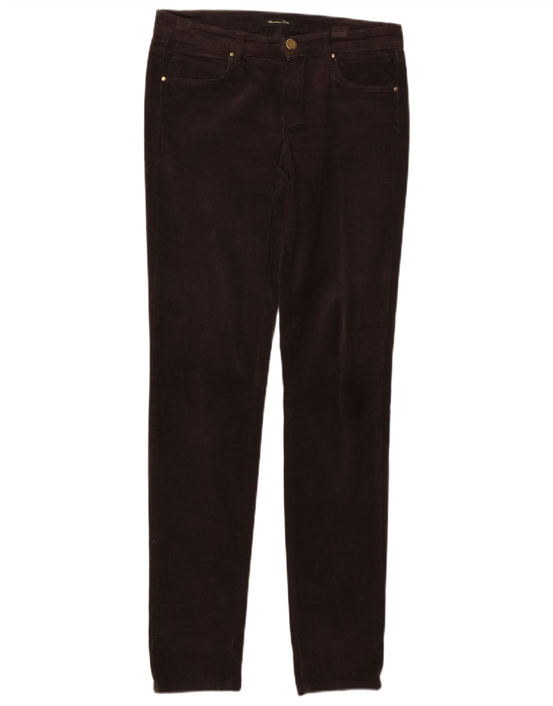 MASSIMO DUTTI Женские бархатные повседневные брюки EU 34 2XS W24 L30 Коричневые