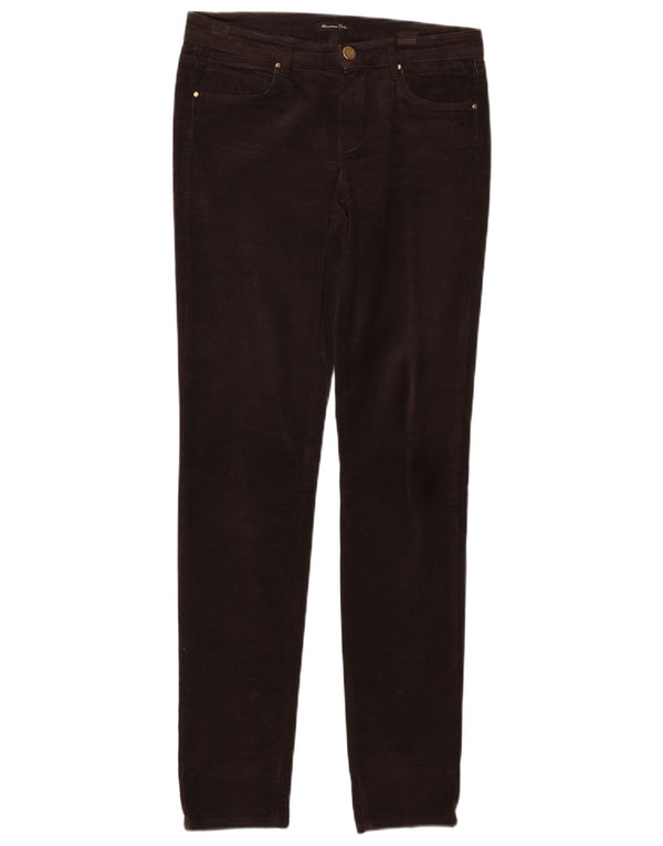 MASSIMO DUTTI Женские бархатные повседневные брюки EU 34 2XS W24 L30 Коричневые