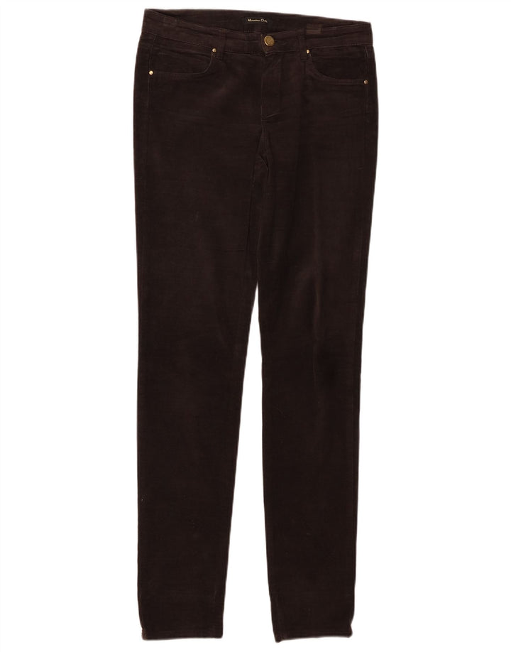 MASSIMO DUTTI Женские бархатные повседневные брюки EU 34 2XS W24 L30 Коричневые
