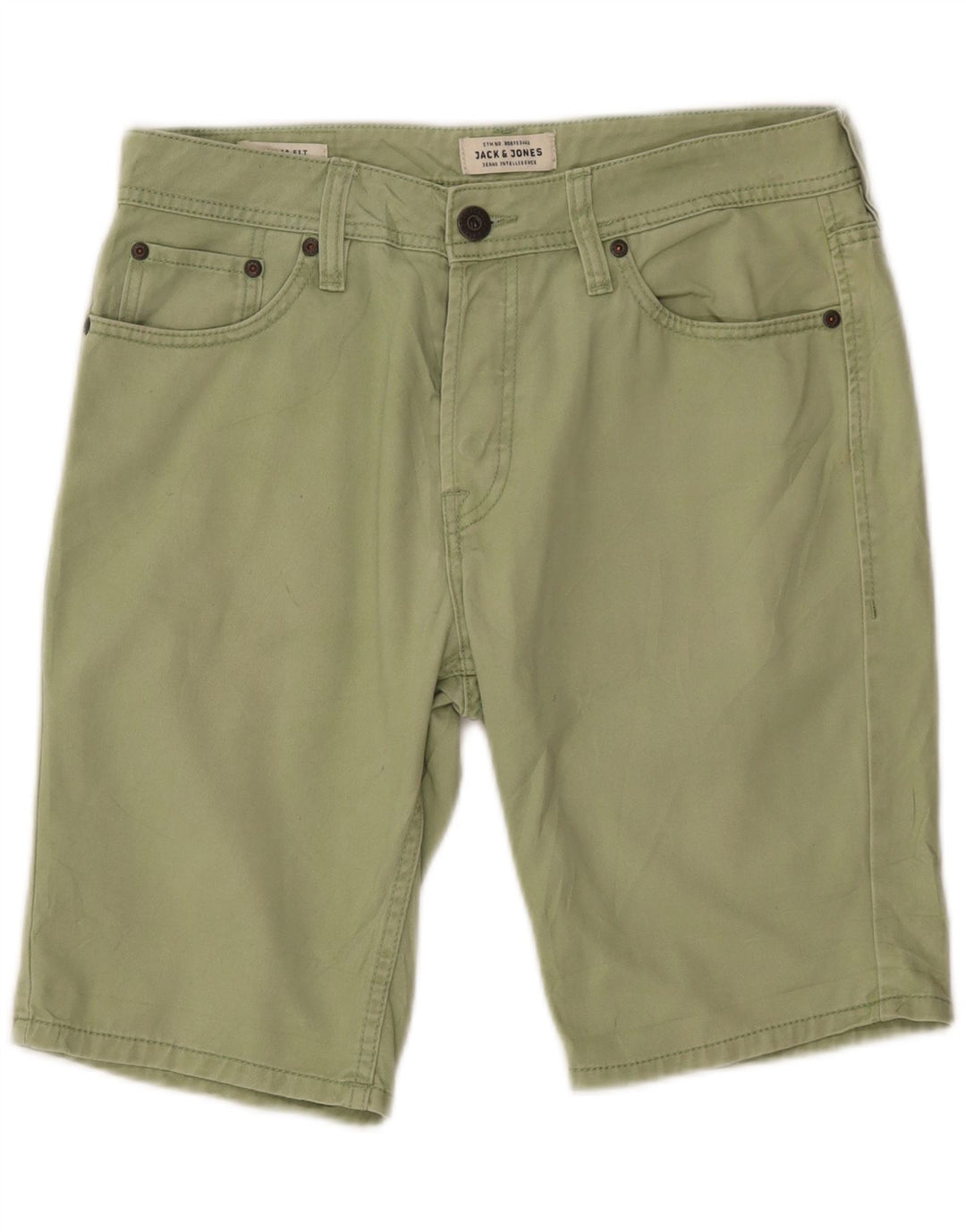 Мужские джинсовые шорты JACK & JONES стандартного кроя W30, средний зеленый хлопок, хлопок
