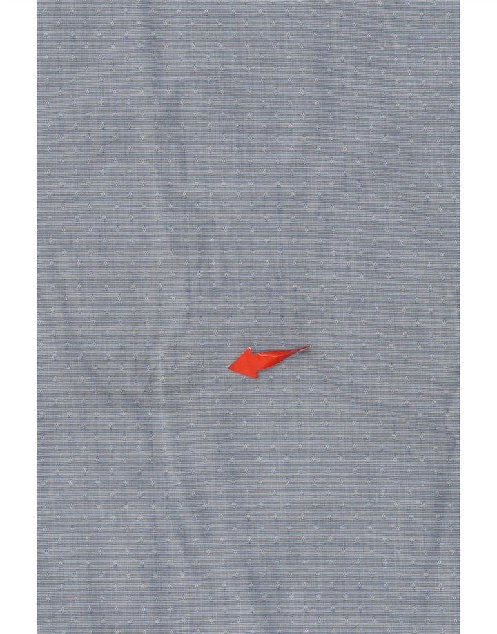 Мужская рубашка приталенного кроя CALVIN KLEIN, размер 18, 2XL, хлопок в синюю пятнистую клетку