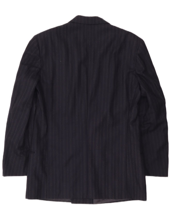 Мужской пиджак Giorgio Armani UK 38 средний темно-синий в тонкую полоску
