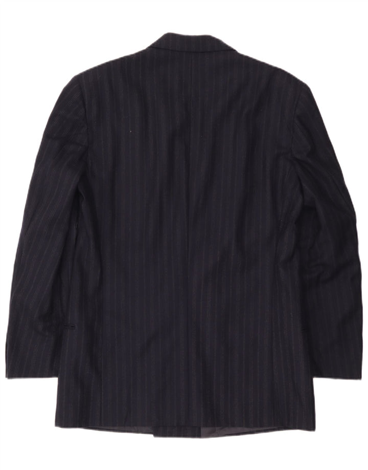 Мужской пиджак Giorgio Armani UK 38 средний темно-синий в тонкую полоску