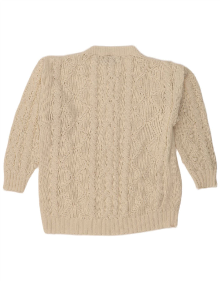 Новый женский свободный джемпер с круглым вырезом Fast Fast, средний белый цвет ЕС 40/42