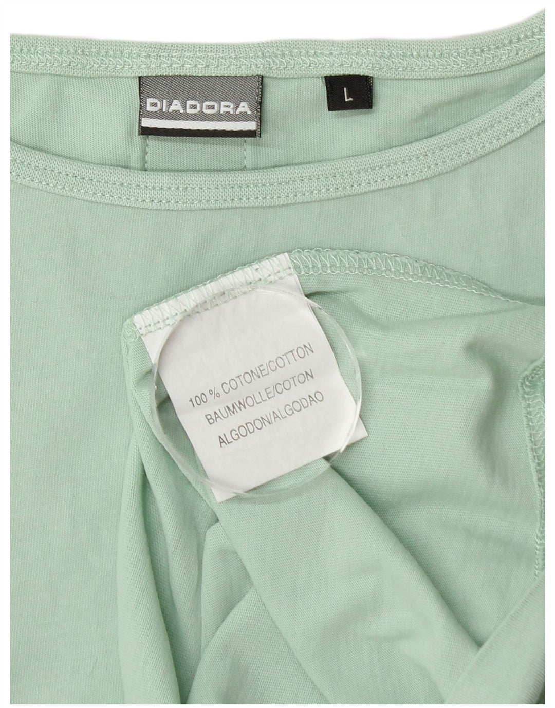 Женский топ на бретельках Diadora UK 14, большой бирюзовый хлопок