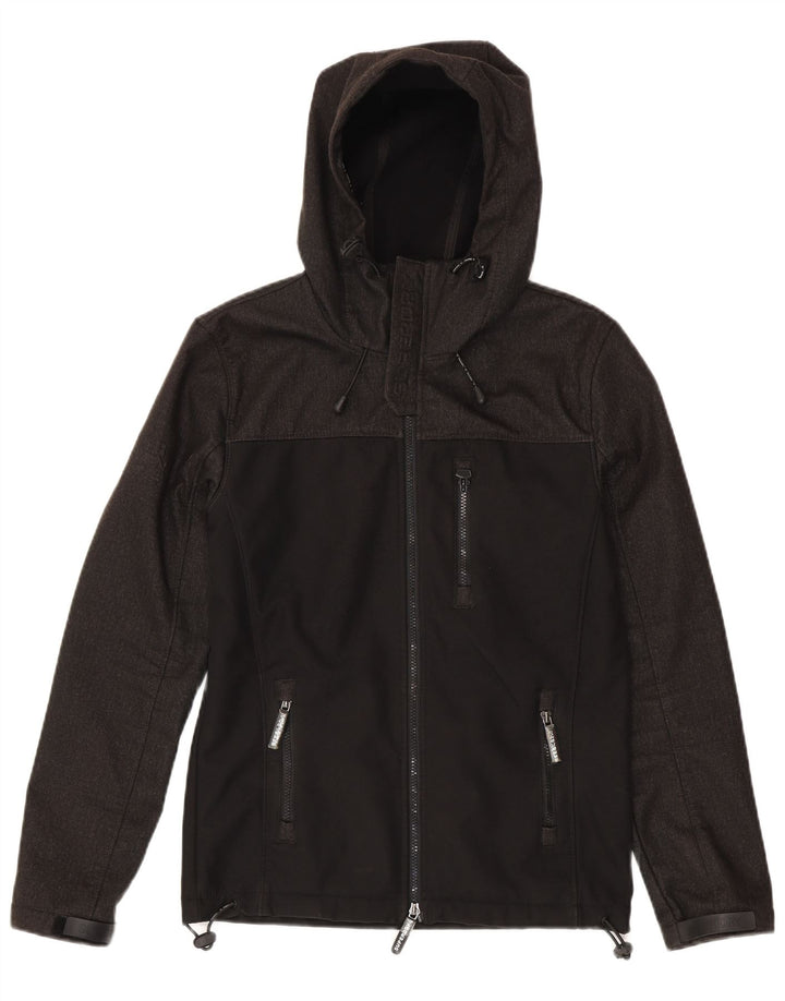 Мужская куртка-дождевик Superdry The Windtrekker UK 36, маленькая черная с цветными блоками