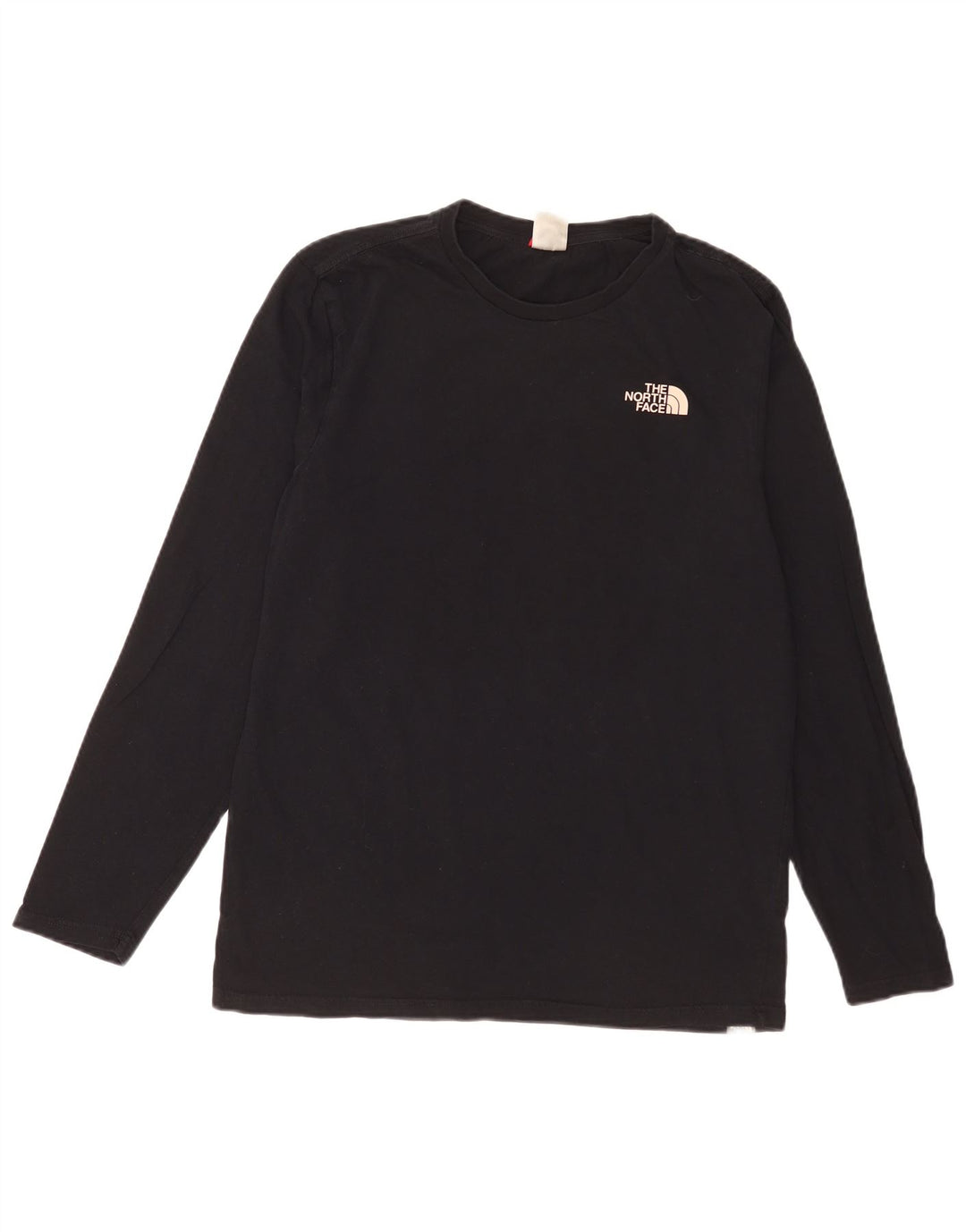 Мужской топ с рисунком The North Face, средний черный хлопок, с длинными рукавами
