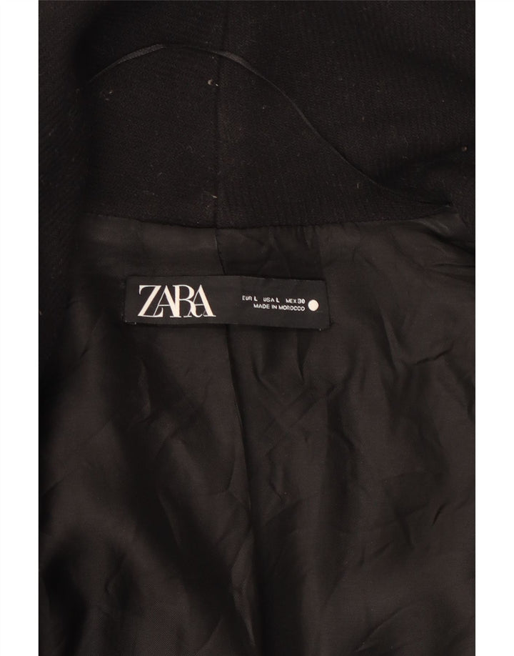 Женское пальто Zara UK 14, средний черный