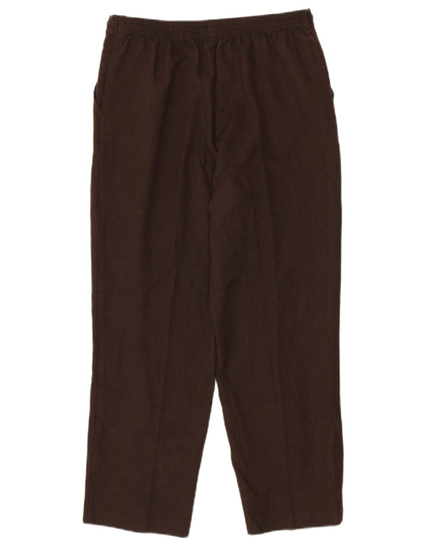 Marks & Spencer Womens Tapered Casual Trousers UK 12 Medium W30 L26 Brown