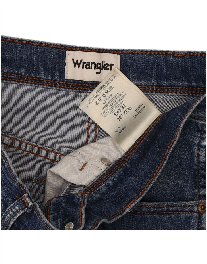 Мужские прямые джинсы WRANGLER Техас W32 L34, синий хлопок