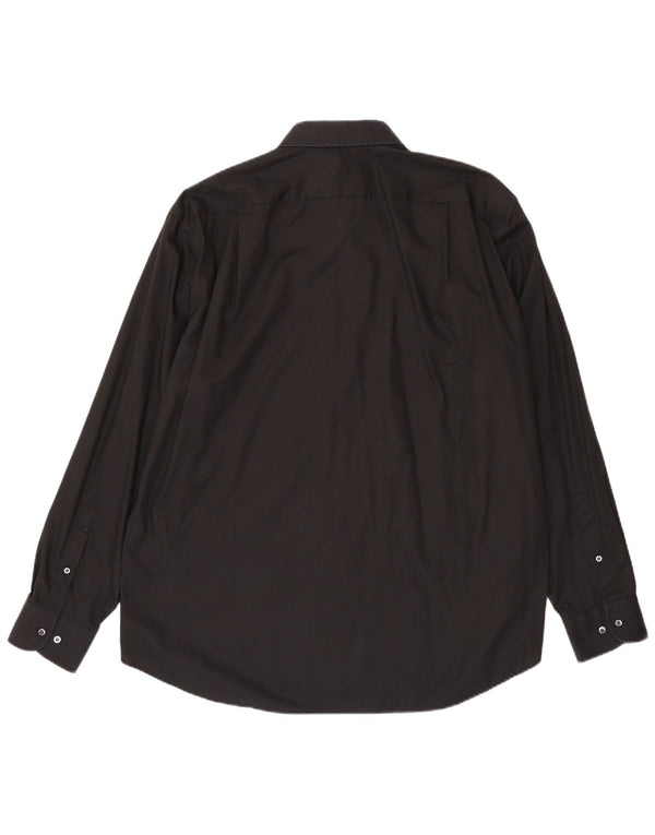Мужская рубашка Hugo Boss, размер 45, 17, 3/4 XL, черный хлопок