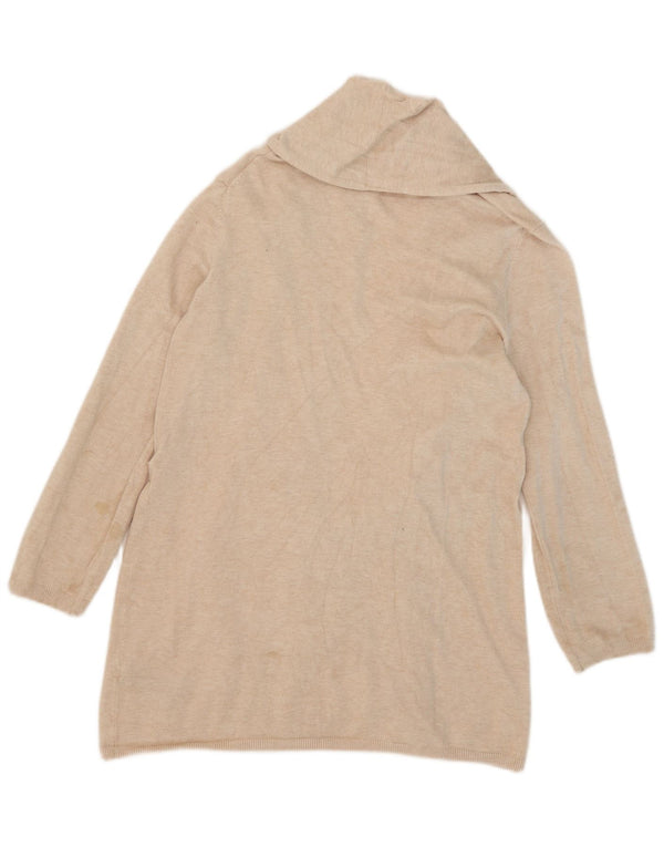 Женский удлиненный открытый кардиган Zara UK 18 XL, бежевый вискоза