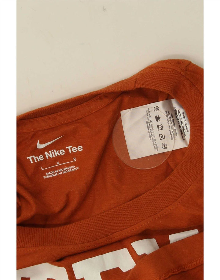Мужская футболка Nike Texas с графическим рисунком, большой оранжевый хлопковый топ