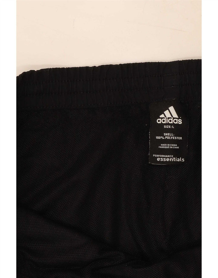 Adidas Мужские спортивные брюки Джоггеры Большой черный полиэстер