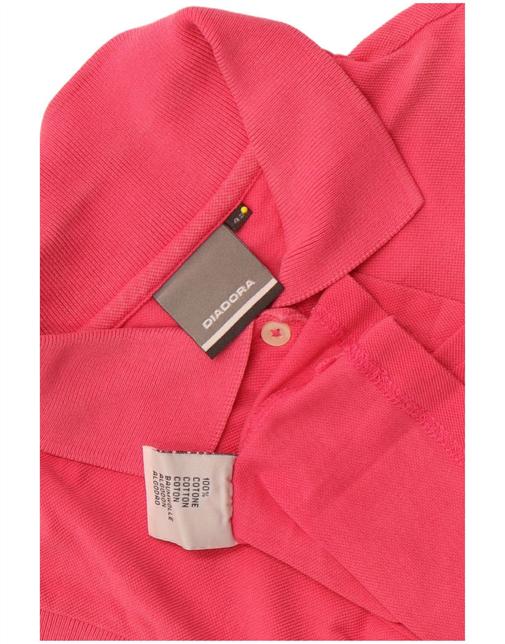 Женская укороченная рубашка-поло без рукавов Diadora IT 42 Средний розовый хлопок