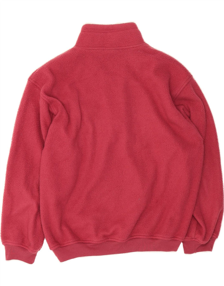 BERTO LUCCI Mens Zip Neck Fleece Jumper Medium Pink Polyester Vintage Berto Lucci and Second-Hand Berto Lucci from Messina Hembry 