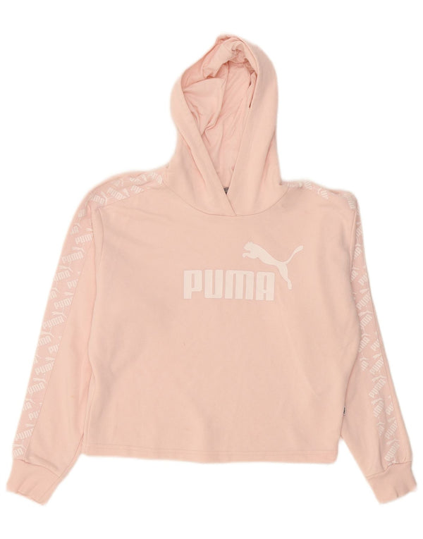Женский укороченный худи с капюшоном Puma UK 6 XS, розовый хлопок