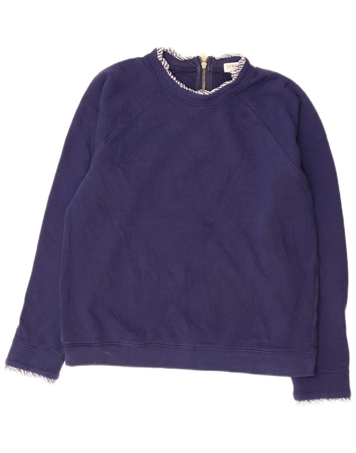 Женский свитер J. CREW, джемпер UK 14, средний темно-синий, хлопок