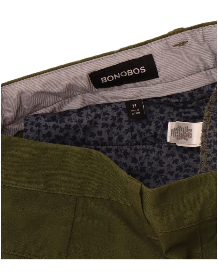 Мужские шорты чинос BONOBOS W31, хлопок среднего зеленого цвета