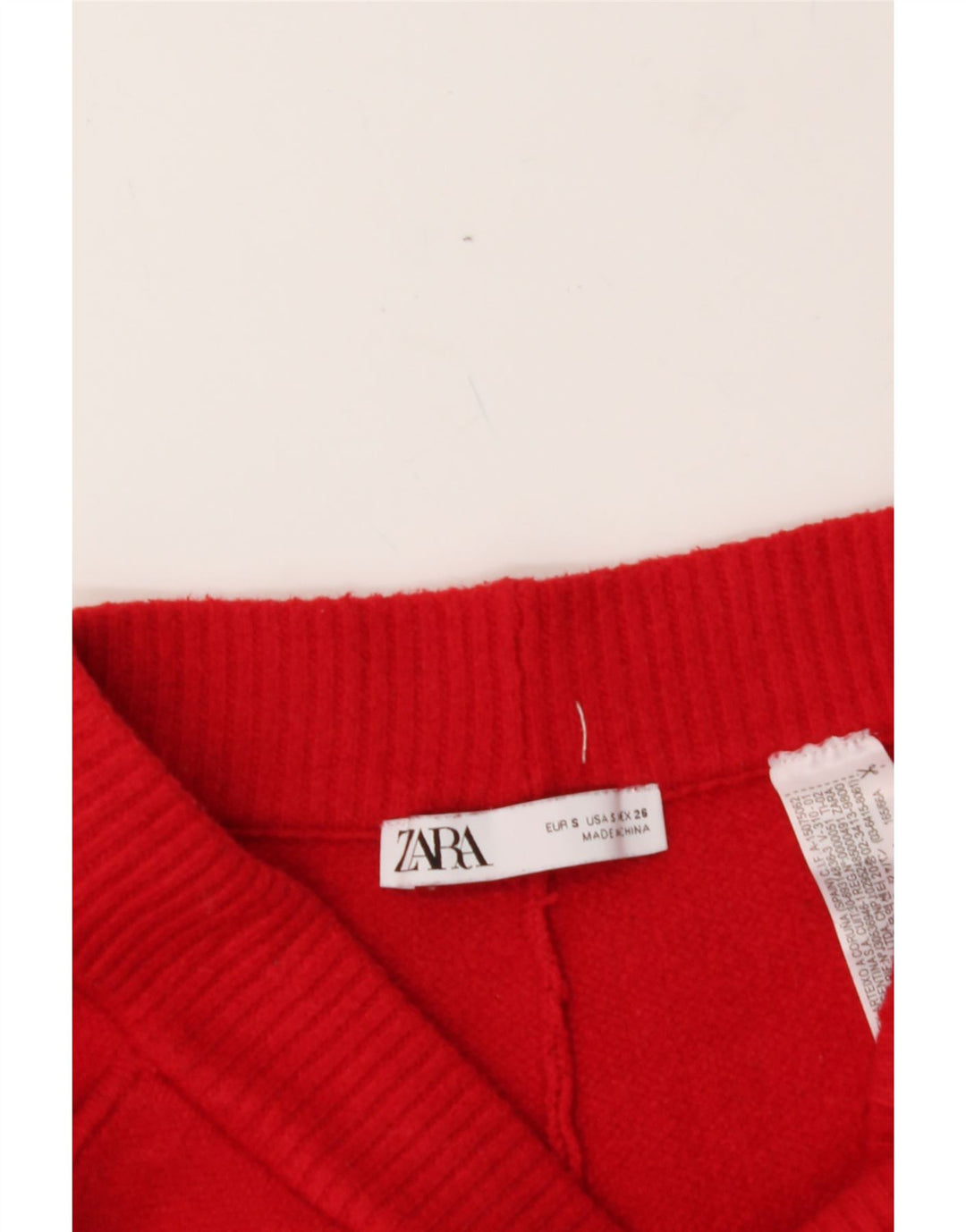 ZARA Womens Tracksuit Trousers UK 10 Small  Red Viscose Vintage Zara and Second-Hand Zara from Messina Hembry 