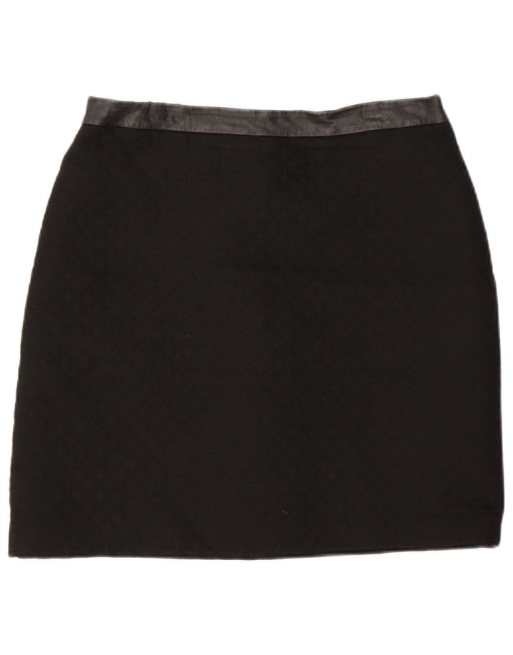 Женская мини-юбка Marks & Spencer UK 12 Medium W30 Черная аргайл/бриллиант