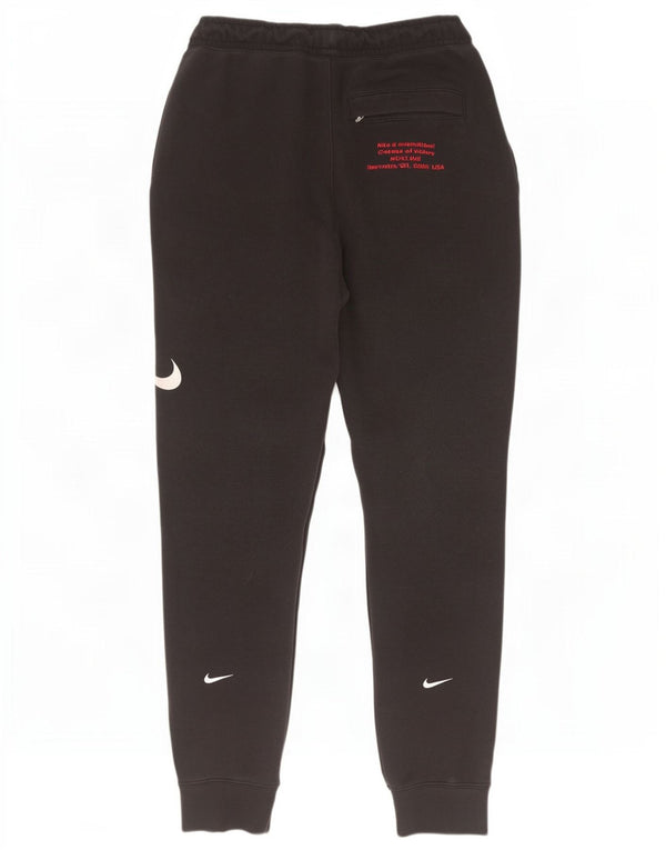 Мужские спортивные брюки с рисунком Nike Swoosh, джоггеры, средний черный, хлопок