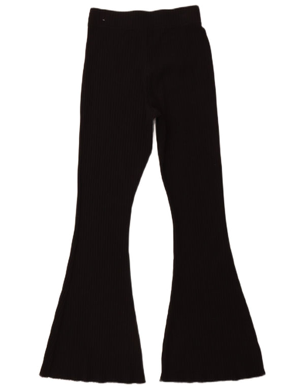 NIKE Womens Flare Tracksuit Trousers UK 8 Small  Black Cotton