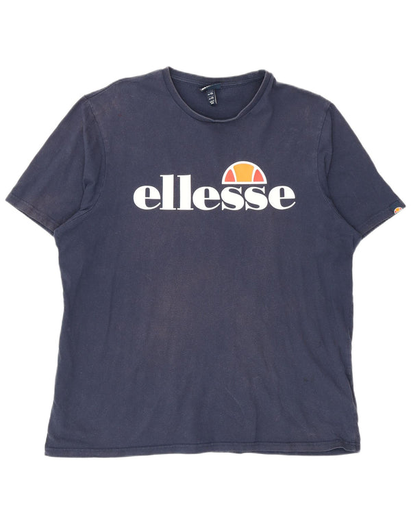 Ellesse Мужская футболка с рисунком Top 2XL Темно-синий хлопок