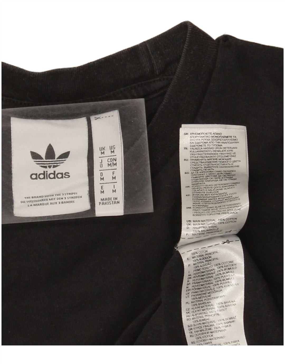 Мужская футболка с рисунком Adidas Top Medium Black Cotton