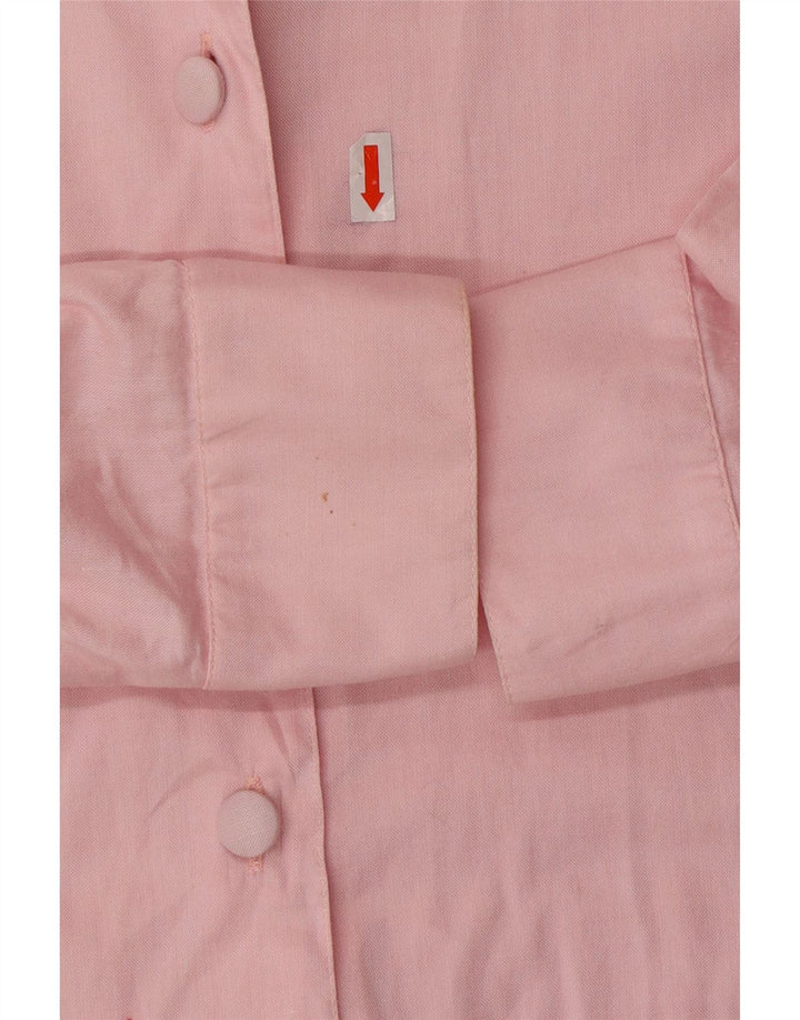 VINTAGE Womens Shirt UK 14 Medium Pink Cotton