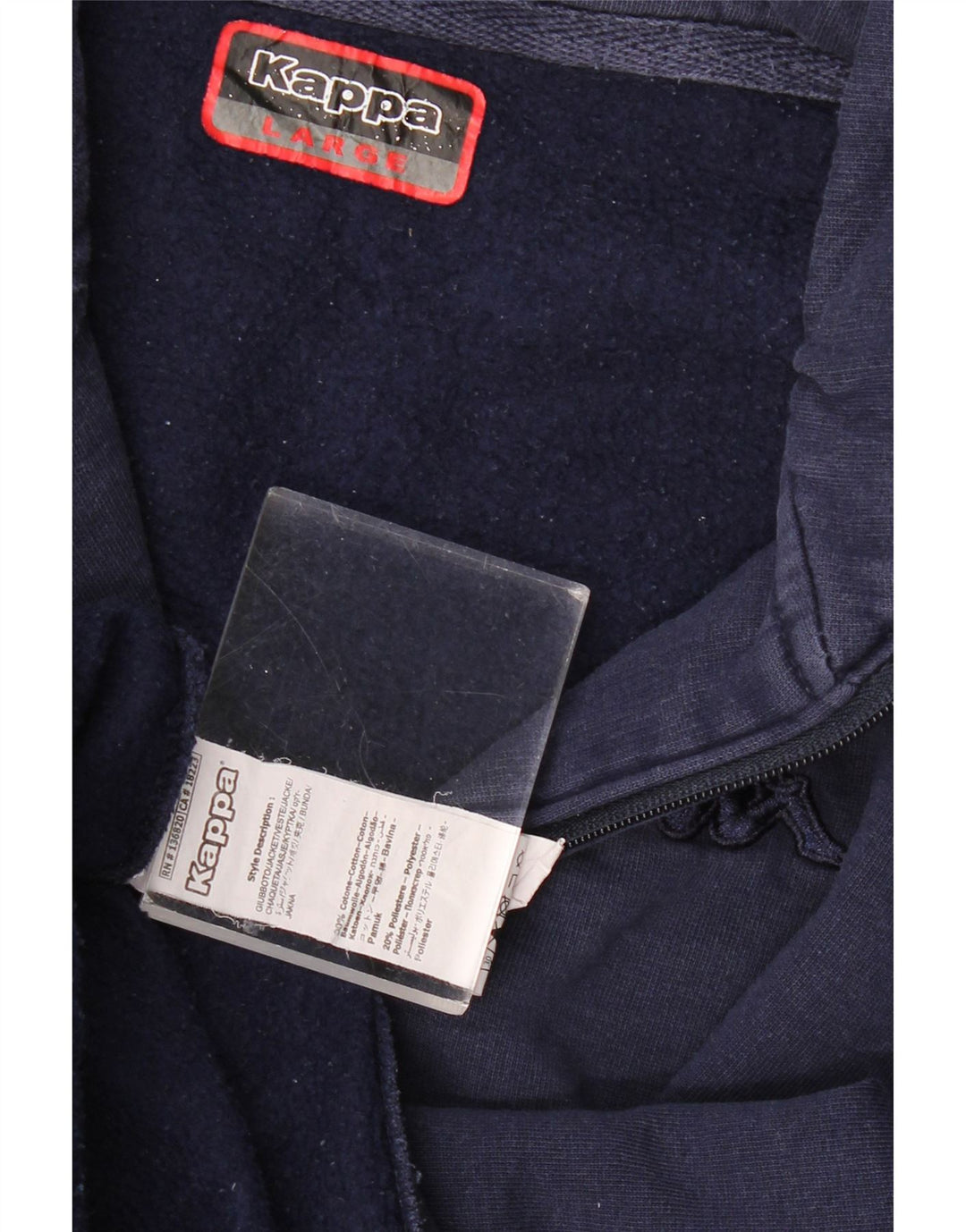 KAPPA Мужской спортивный костюм, верхняя куртка, большая темно-синяя хлопковая куртка