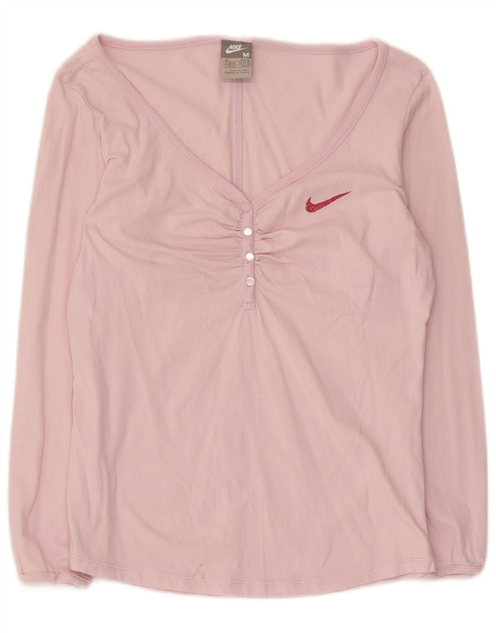 Женский топ с длинным рукавом Nike UK 10/12, средний розовый
