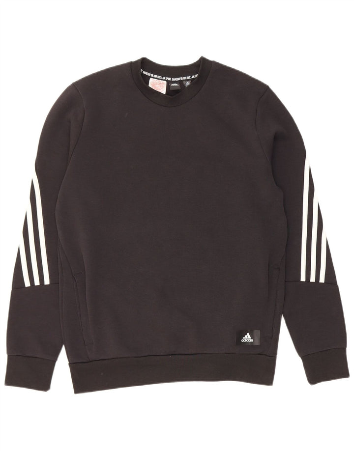 Свитшот ADIDAS для мальчиков 13-14 лет, черный хлопок