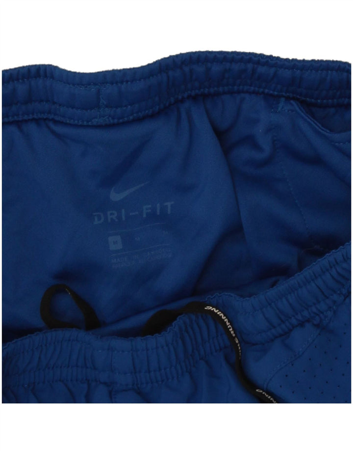 Мужские спортивные шорты Nike Dri Fit среднего синего цвета с цветными блоками