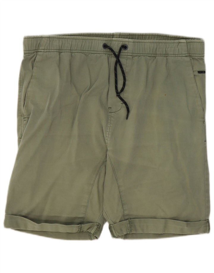 Мужские шорты чинос Rip Curl W34, большие зеленые хлопковые
