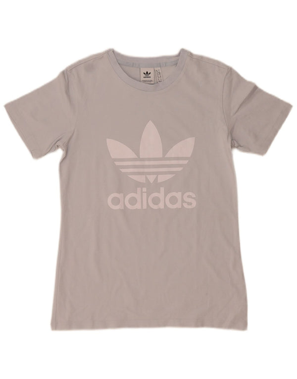 Женская футболка с рисунком Adidas Top UK 10, маленькая серая