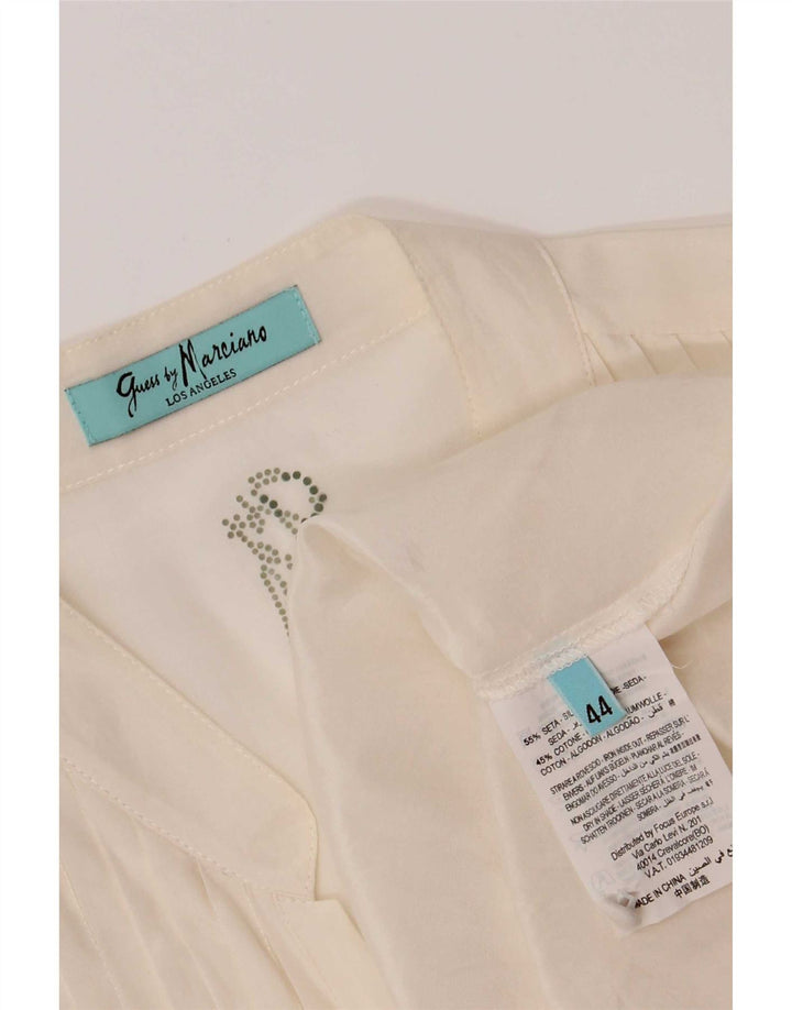 Guess By Marciano Женская блузка-рубашка с коротким рукавом IT 44 Medium Off White
