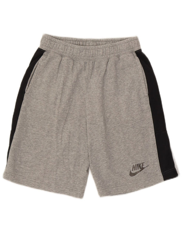 Спортивные шорты Nike для мальчиков 13–14 лет, XL, серые, хлопковые с цветными блоками