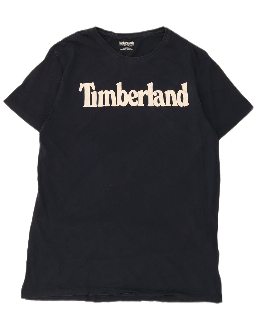 Мужская футболка с рисунком Timberland, средний темно-синий хлопок