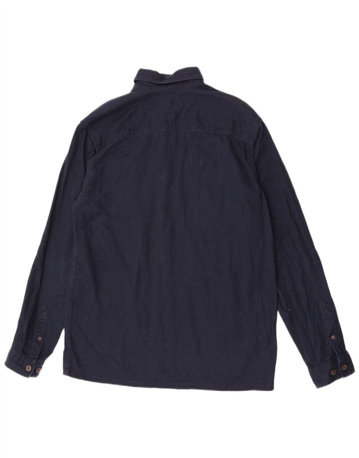 Мужская джинсовая рубашка Jack & Jones, маленькая, темно-синяя, хлопок