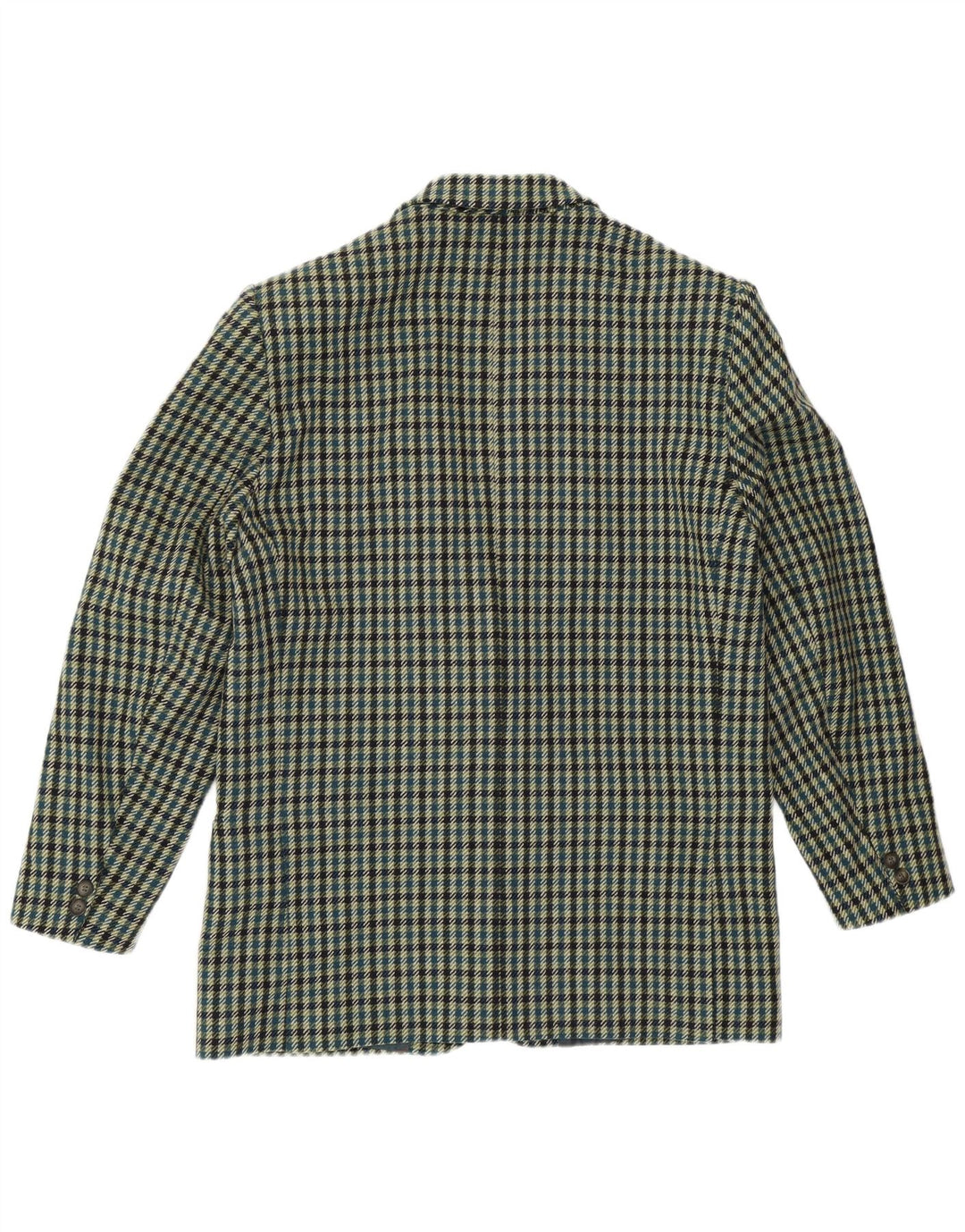 MONTEZEMOLO Мужской пиджак на 2 пуговицах UK 40, большая зеленая клетка в клетку, шерстяной