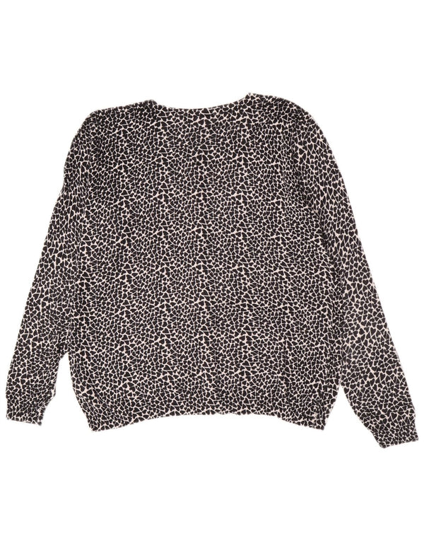 Женский кардиган с абстрактным узором Marks & Spencer UK 18 XL, черный