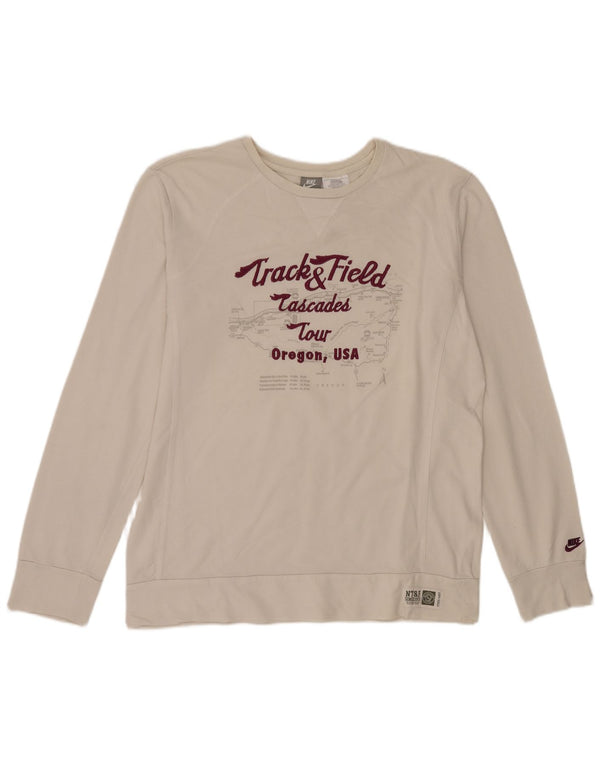 Мужской свитер с рисунком Nike UK 45/47 XL, белый хлопок