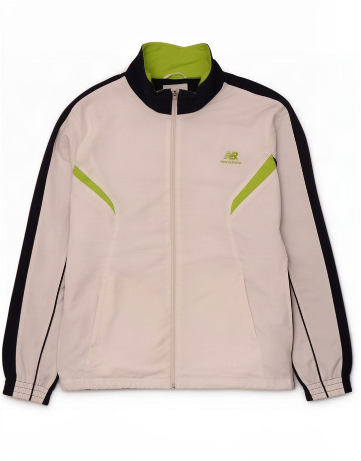 Мужской спортивный костюм New Balance, верхняя куртка XL, белый полиэстер с цветными блоками