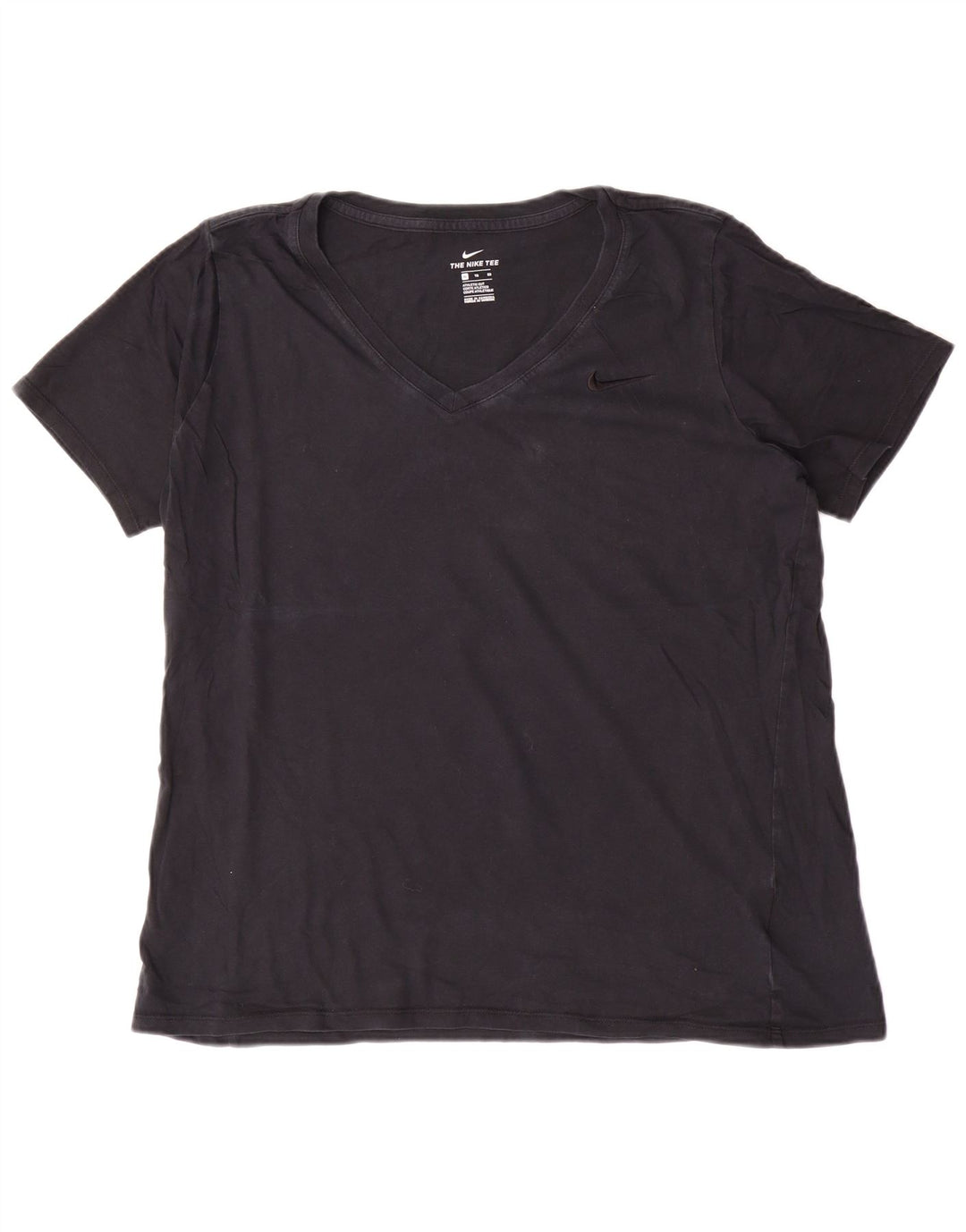 Женская футболка спортивного кроя Nike Top UK 18 XL, черный хлопок