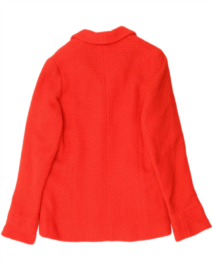 ВИНТАЖНЫЙ женский пиджак на 4 пуговицах, Великобритания, 16, большой красный цвет