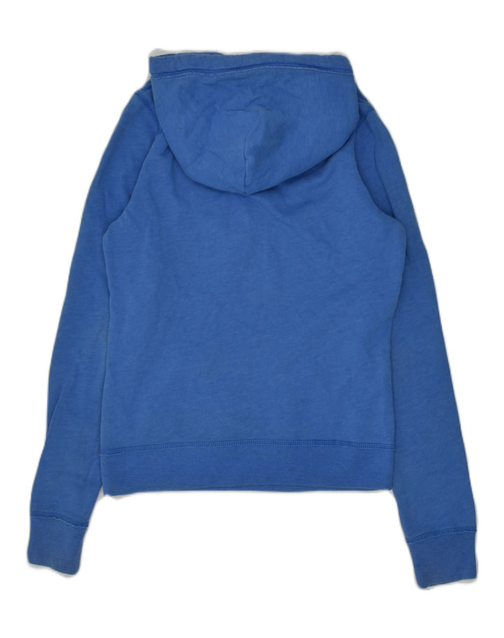 HOLLISTER Womens Hoodie Jumper UK 8 Small Blue Cotton | Vintage Hollister | Thrift | Second-Hand Hollister | Used Clothing | Messina Hembry 
