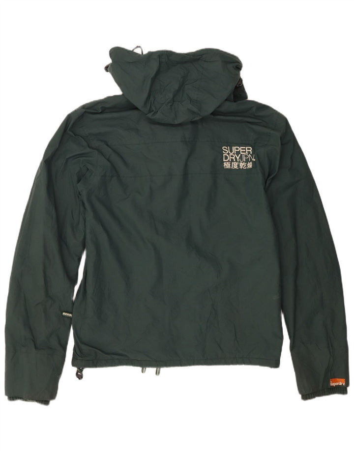 Мужская ветровка с капюшоном Superdry UK 38, средний зеленый нейлон